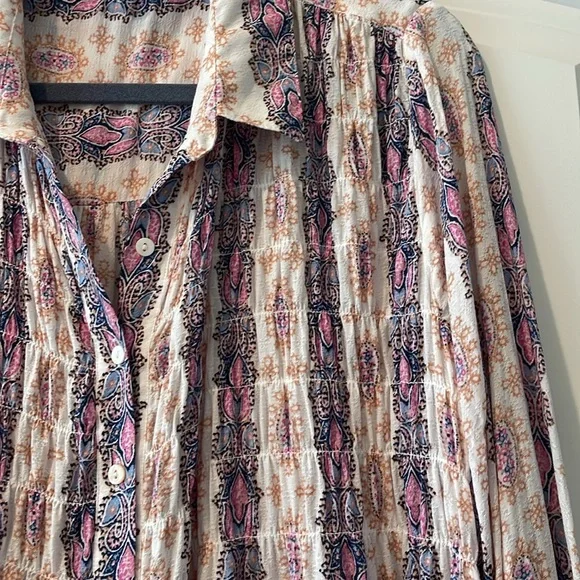 Jane + Delaney Button-Up Boho Blouse Top‎ XL - Picture 5 of 10